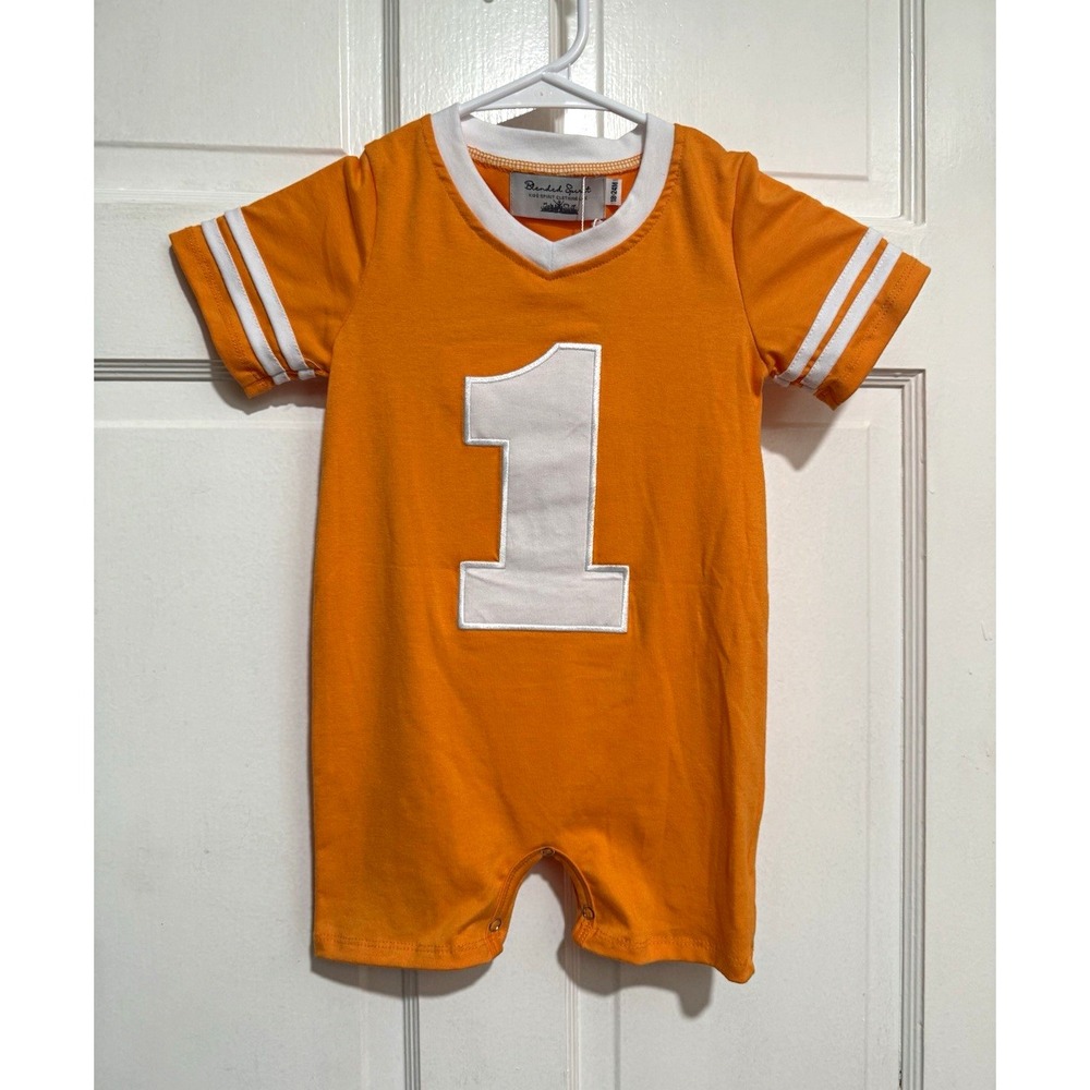 New 18-24M Tennessee Football Romper One Piece Unisex Outfit Orange White "1"